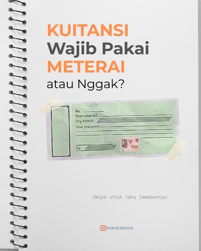 Post: Kuitansi wajib pakai meterai atau nggak