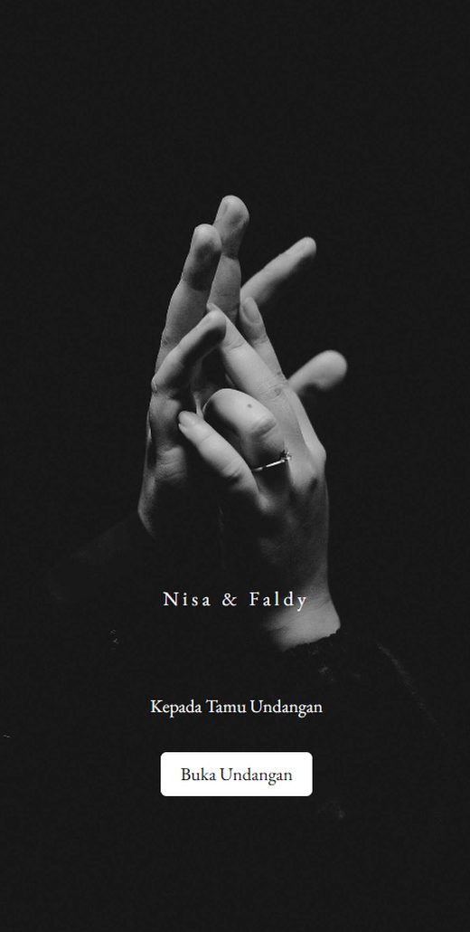 Invitation cover screen — Nisa & Faldy